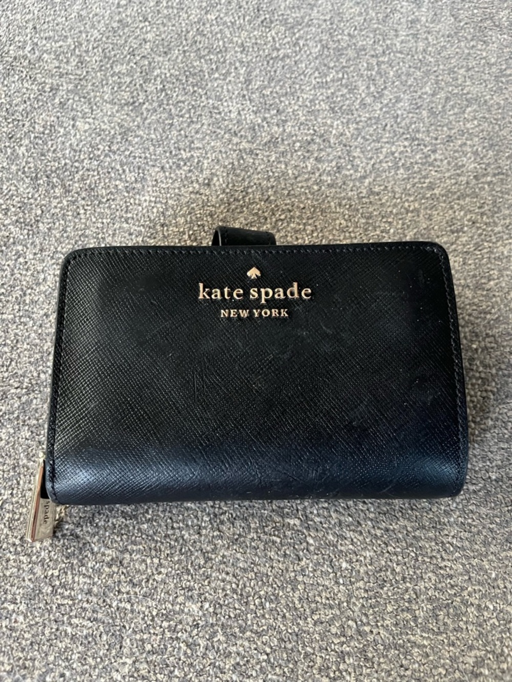 Kate Spade Medium Black Leather Compact Wallet